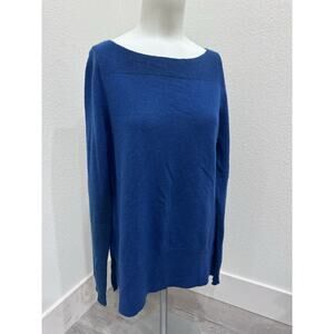 adrienne vittadini 100% cashmere sweater Large Blue Old Money Vintage